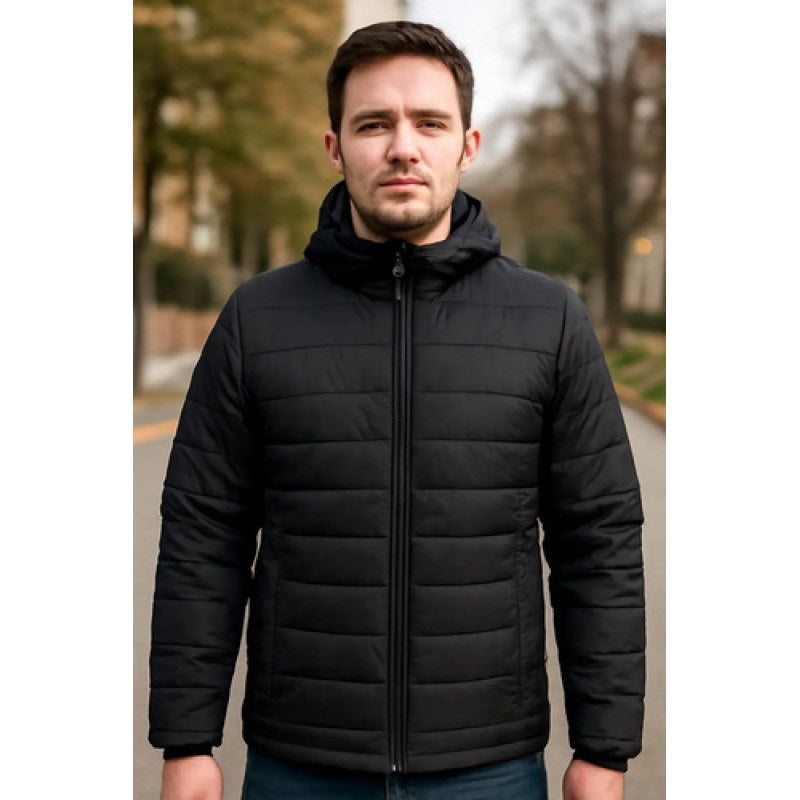 Chamarra Preslow Cadereyta Casual Capucha Ligera Repelente #mlpos_1 | Color: Negra #color_negra #sku_prd70219negch #sku_prd70219neggd #sku_prd70219negm #sku_prd70219negxl