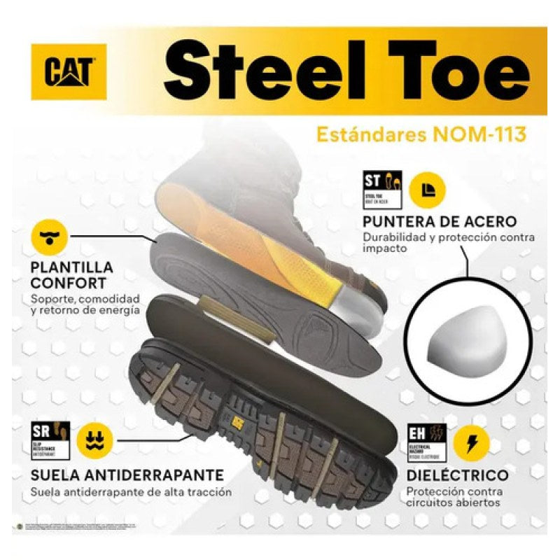 Bota Caterpillar Huron Dieléctrica Con De Casquillo Acero #mlpos_7 | Color: Honey #color_honey #sku_mlm3454068690-honey-25 #sku_mlm3454068690-honey-26 #sku_mlm3454068690-honey-27 #sku_mlm3454068690-honey-28 #sku_mlm3454068690-honey-29 #sku_mlm3454068690-honey-30