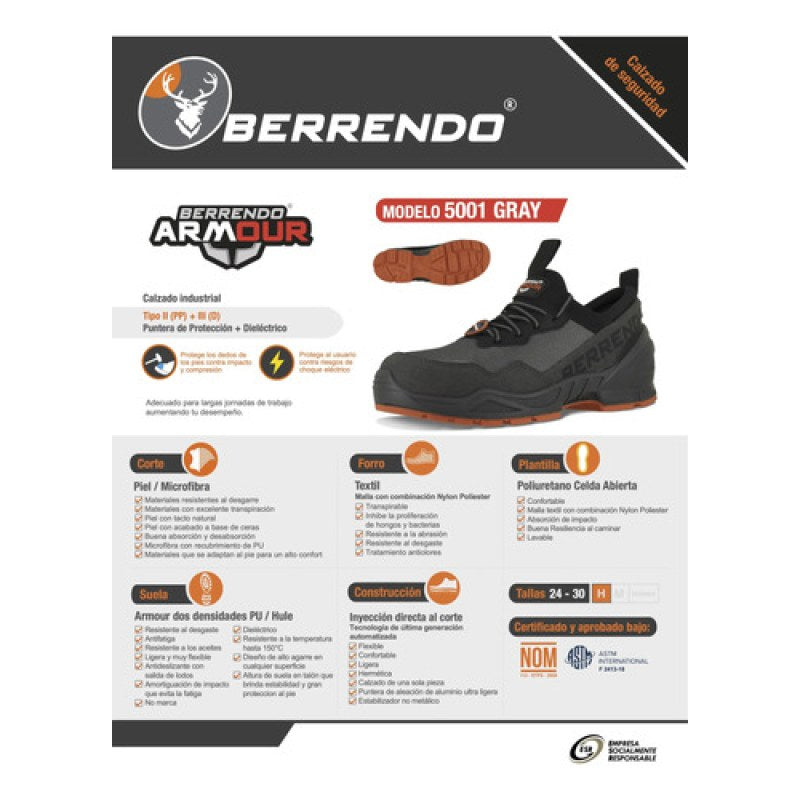 Tenis Berrendo 5001 Armour Dieléctrico Casquillo Aluminio #mlpos_6 #mlitem_MLM3467698701 | Color: Gris | Talla: 29 MX #color_gris #sku_5001gr25 #sku_5001gr26 #sku_5001gr27 #sku_5001gr28 #sku_5001gr29 #sku_5001gr30
