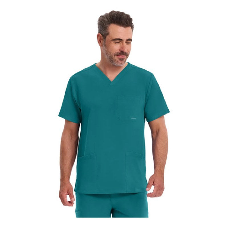 Healing Hands Works 2590 Filipina Quirúrgica Stretch Hombre #mlpos_49 | Color: Teal - Jade #color_teal_-_jade #sku_2590teall #sku_2590tealm #sku_2590teals #sku_2590tealxl #sku_2590tealxs