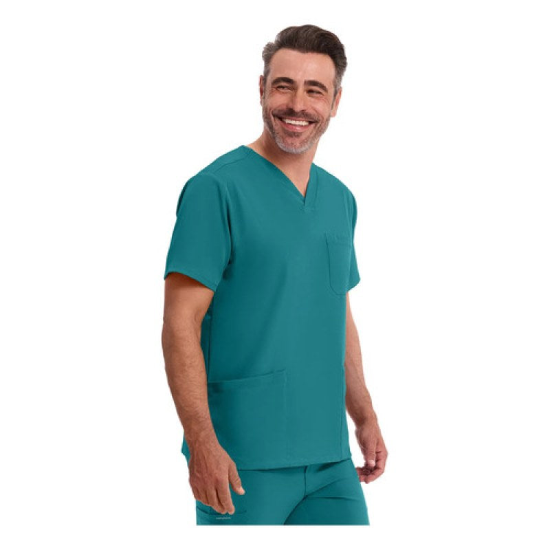 Healing Hands Works 2590 Filipina Quirúrgica Stretch Hombre #mlpos_50 | Color: Teal - Jade #color_teal_-_jade #sku_2590teall #sku_2590tealm #sku_2590teals #sku_2590tealxl #sku_2590tealxs