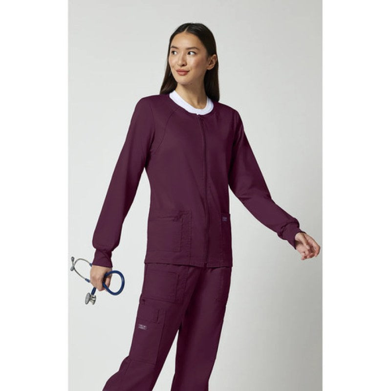 Cherokee 4315 Chamarra Core Stretch Médica Clínica Mujer #mlpos_36 | Color: WINW - Vino #color_winw_-_vino #sku_4315winws #sku_4315winwxs