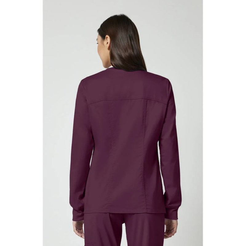 Cherokee 4315 Chamarra Core Stretch Médica Clínica Mujer #mlpos_38 | Color: WINW - Vino #color_winw_-_vino #sku_4315winws #sku_4315winwxs