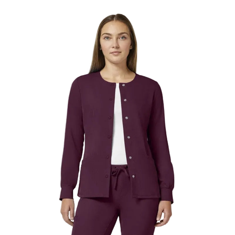 Healing Hands 5500 Chamarra Médica Clínica Quirúrgica Mujer #mlpos_65 | Color: WINE - Vino #color_wine_-_vino #sku_5500winel #sku_5500winem #sku_5500wines #sku_5500winexl #sku_5500winexs