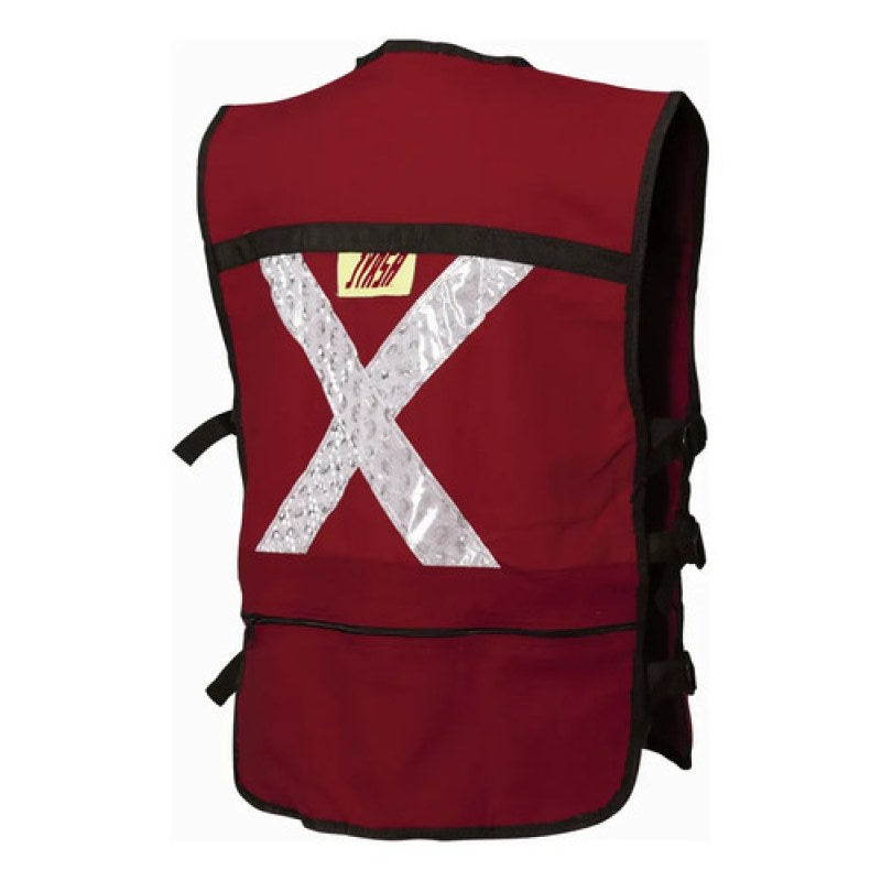 Chaleco Jyrsa Sr-2020 Rescatista Brigadista 100% Algodón #mlpos_10 | Color: Vino #color_vino #sku_sr-2020gucrxg