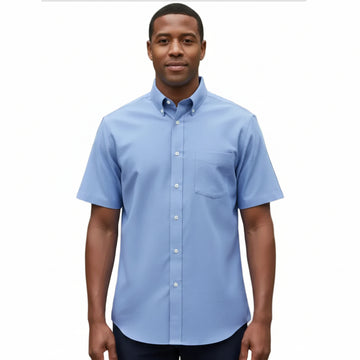 Red Kap Sr60 Camisa Manga Corta Oxford Casual Trabajo Extras #mlpos_1 | Color: Azul cielo #color_azul_cielo #sku_sr60lbss205 #sku_sr60lbss215
