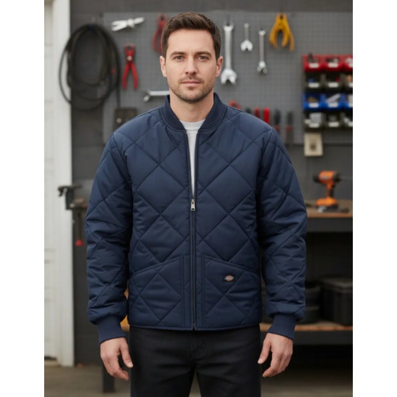 Chamarra Dickies 6124 Chaqueta Acolchonada Con Diseño De Día #mlpos_1 | Color: DN - Azul marino #color_dn_-_azul_marino #sku_6124dnrg12xl #sku_6124dnrgl #sku_6124dnrgm #sku_6124dnrgs #sku_6124dnrgxl