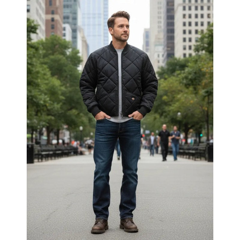 Chamarra Dickies 6124 Chaqueta Acolchonada Con Diseño De Día #mlpos_9 | Color: BK - Negra #color_bk_-_negra #sku_6124bkrg2xl #sku_6124bkrgl #sku_6124bkrgm #sku_6124bkrgs #sku_6124bkrgxl