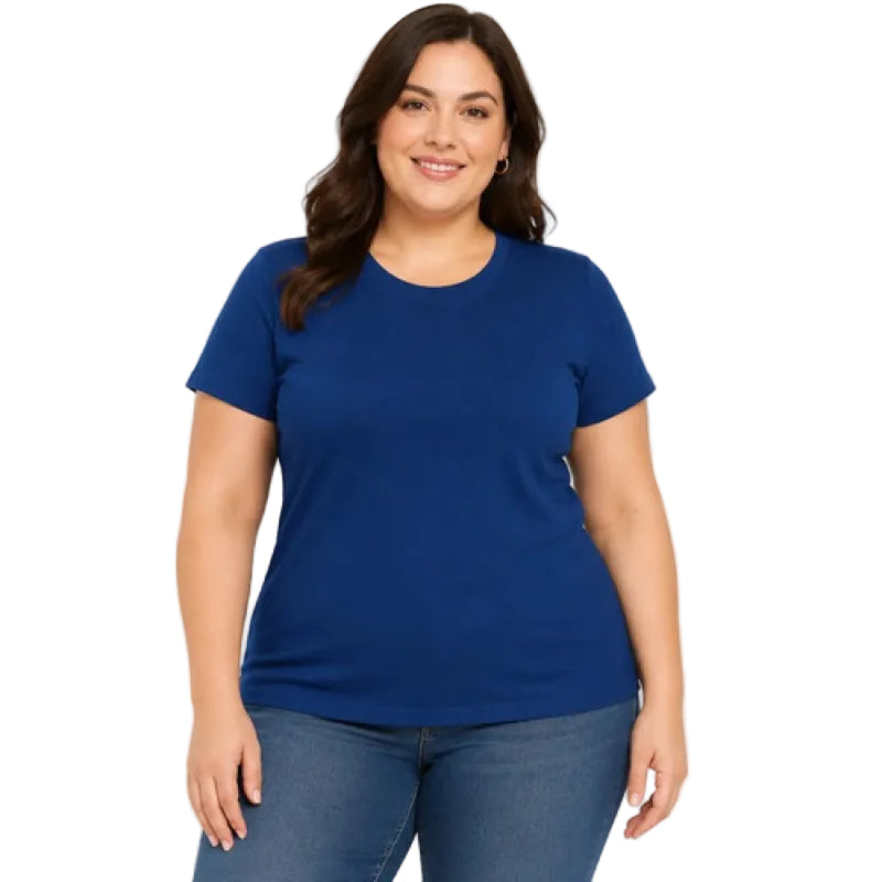 Playera Brans Mujer Cuello Redondo Peso Completo Extras Azul Marino 2xl #mlpos_1 #sku_brnrmmr2xl