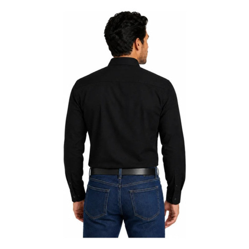 Camisa Big Bang Super Pop Gabardina Casual Vestir Uniforme #mlpos_2 #mlitem_MLM3071749369 | Color: Negra | Talla: L #color_negra #sku_bgsplngl #sku_bgsplngm #sku_bgsplngs #sku_bgsplngxl