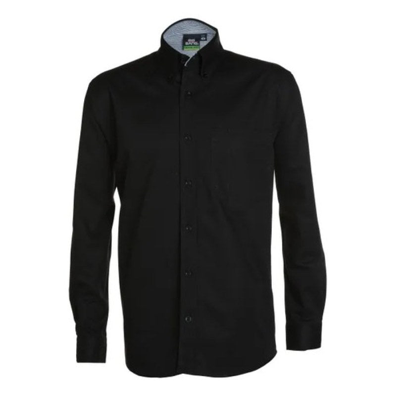 Camisa Big Bang Super Pop Gabardina Casual Vestir Uniforme #mlpos_3 #mlitem_MLM3071749369 | Color: Negra | Talla: L #color_negra #sku_bgsplngl #sku_bgsplngm #sku_bgsplngs #sku_bgsplngxl