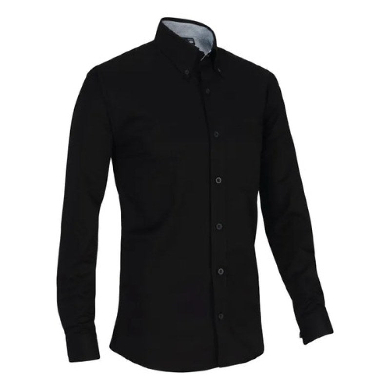 Camisa Big Bang Super Pop Gabardina Casual Vestir Uniforme #mlpos_4 #mlitem_MLM3071749369 | Color: Negra | Talla: L #color_negra #sku_bgsplngl #sku_bgsplngm #sku_bgsplngs #sku_bgsplngxl