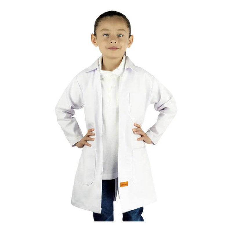 Bata De Laboratorio Blanca Niño Infantil 100% Algodón 4 A 16 #mlpos_2 | Color: Blanca #color_blanca #sku_blbl02 #sku_blbl04 #sku_blbl06 #sku_blbl08 #sku_blbl10 #sku_blbl12 #sku_blbl14 #sku_blbl16