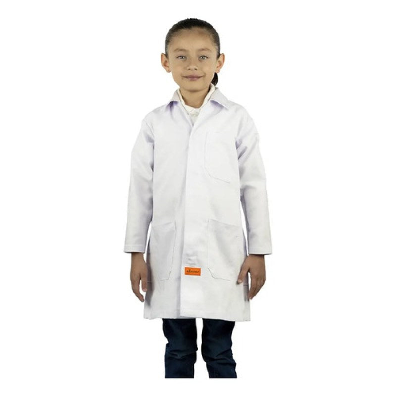 Bata De Laboratorio Blanca Niño Infantil 100% Algodón 4 A 16 #mlpos_7 | Color: Blanca #color_blanca #sku_blbl02 #sku_blbl04 #sku_blbl06 #sku_blbl08 #sku_blbl10 #sku_blbl12 #sku_blbl14 #sku_blbl16