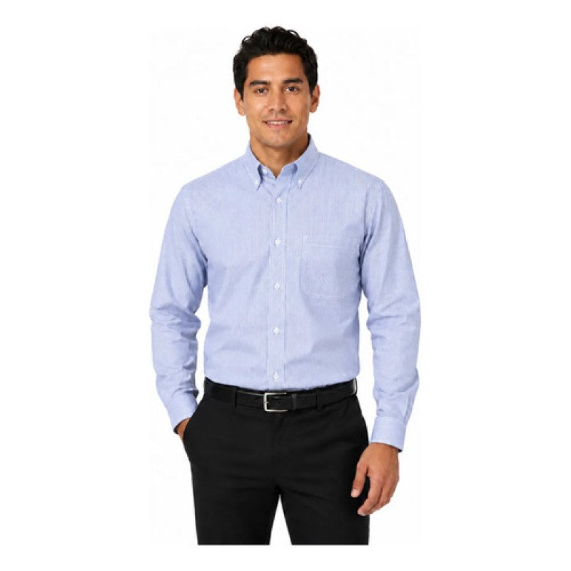 Camisa Bigbang Element Larga Casual Vestir Uniforme #mlpos_1 #mlitem_MLM5683216708 | Color: Azul con blanco | Talla: L #color_azul_con_blanco #sku_bgelclabl #sku_bgelclabm
