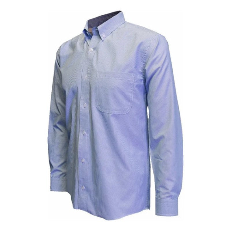 Camisa Bigbang Element Larga Casual Vestir Uniforme #mlpos_3 #mlitem_MLM5683216708 | Color: Azul con blanco | Talla: L #color_azul_con_blanco #sku_bgelclabl #sku_bgelclabm
