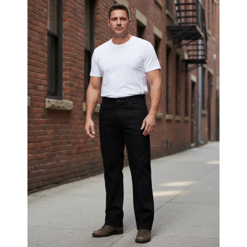Pantalón Mezclilla Vaquero Furor Maverick 38-42 Talla Extras #mlpos_5 | Color: Negro #color_negro #sku_mvng38 #sku_mvng40 #sku_mvng42
