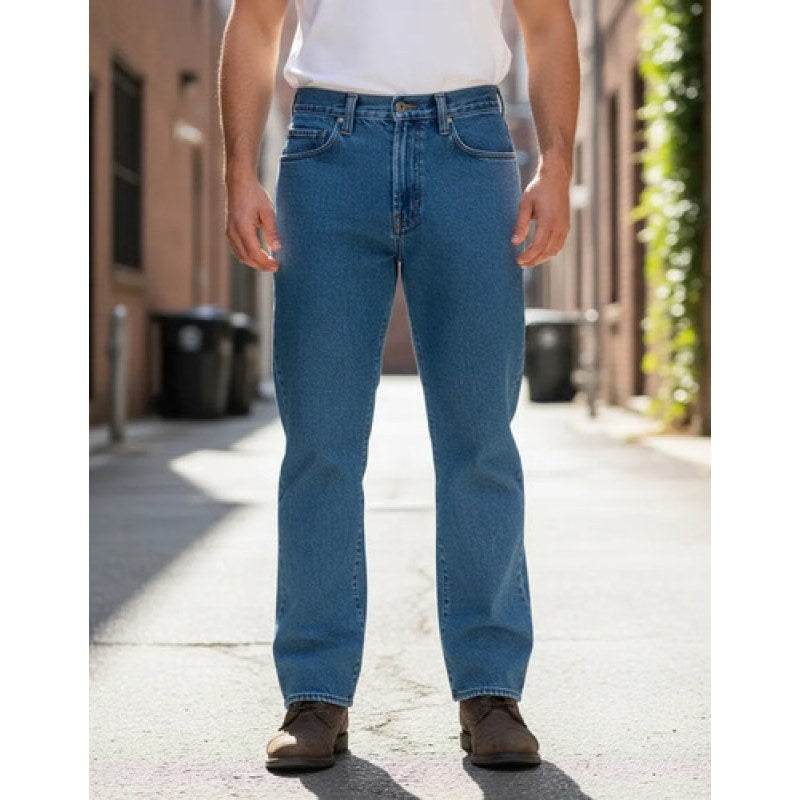 Pantalón Mezclilla Vaquero Furor Maverick 44-46 Talla Extras #mlpos_7 | Color: Stone - Azul Medio #color_stone_-_azul_medio #sku_mvst44 #sku_mvst46