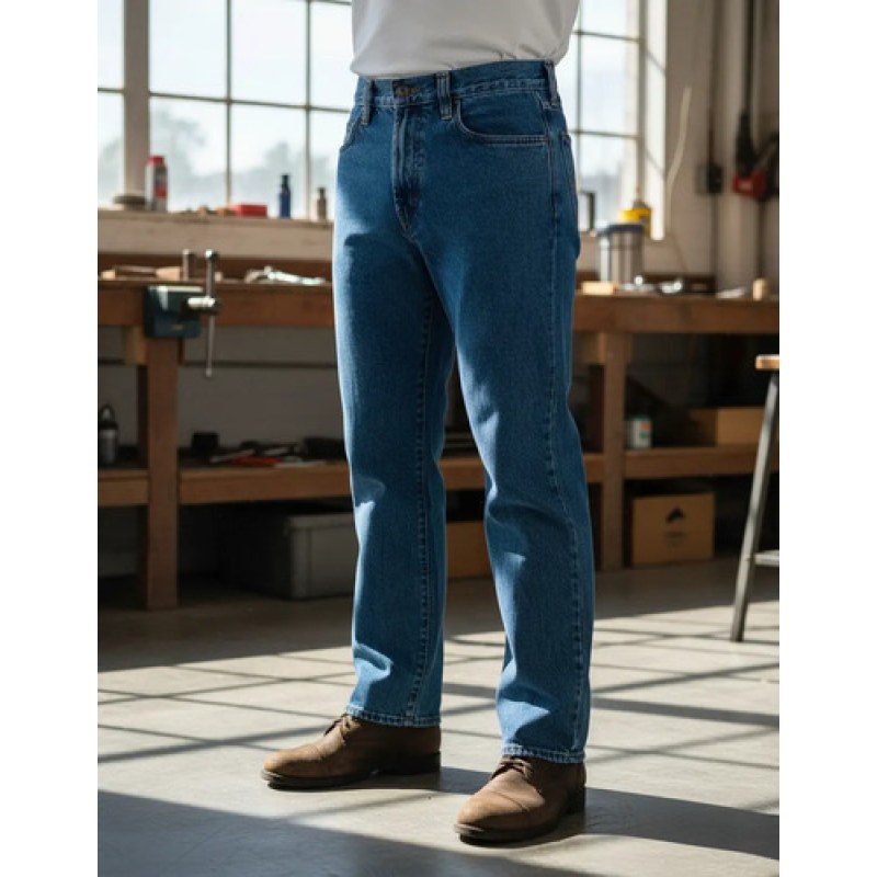 Pantalón Mezclilla Vaquero Furor Maverick 48-50 Talla Extras #mlpos_3 | Color: Stone - Azul medio #color_stone_-_azul_medio #sku_mvst48 #sku_mvst50