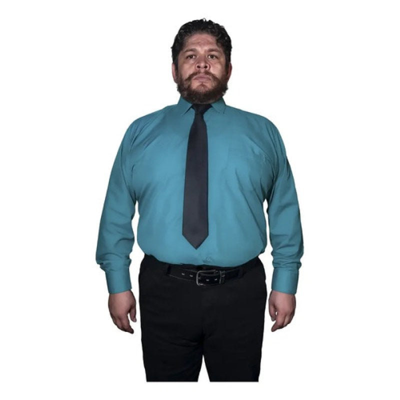 Camisa Vestir De Adulto Verde Jade Talla Extras 44 46 48 50 #mlpos_4 | Color: Jade - Rodolfo #color_jade_-_rodolfo #sku_rvjd44 #sku_rvjd46 #sku_rvjd48 #sku_rvjd50