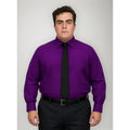 Camisa De Vestir Para Adulto Morada Talla Extras 44 A 50 #mlpos_1 | Color: Morada - Rodolfo #color_morada_-_rodolfo #sku_rvmrd44 #sku_rvmrd46 #sku_rvmrd48 #sku_rvmrd50