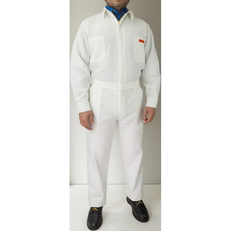 Overol Gabardina Tipo Pintor O Sanitario Blanco 100% Algodón #mlpos_1 | Color: Blanco #color_blanco #sku_ovbl34 #sku_ovbl36 #sku_ovbl38 #sku_ovbl40 #sku_ovbl42 #sku_ovbl44