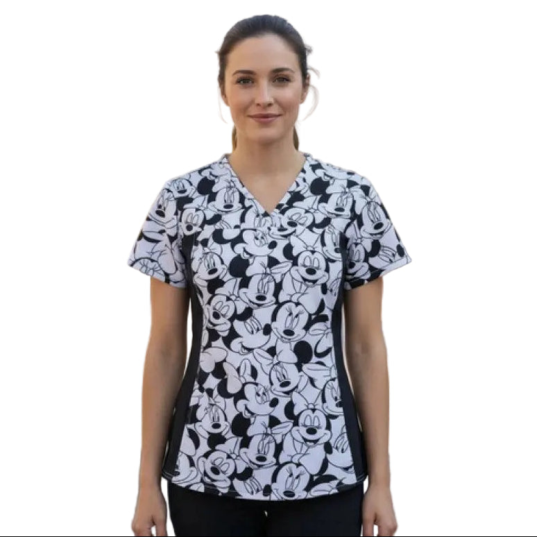 Disney 6875c Filipina Mimi Mickey Minnie Mujer Quirúrgica #mlpos_1 | Color: MKBM - Negra #color_mkbm_-_negra #sku_6875cmkbml #sku_6875cmkbmm #sku_6875cmkbms #sku_6875cmkbmxl #sku_6875cmkbmxs