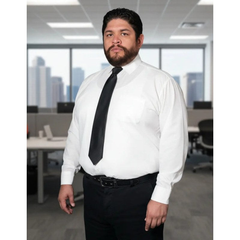 Camisa Vestir De Adulto Blanca Tallas Extras 52, 54 Y 56 #mlpos_1 | Color: Blanca - Rodolfo #color_blanca_-_rodolfo #sku_rvbl52 #sku_rvbl54 #sku_rvbl56