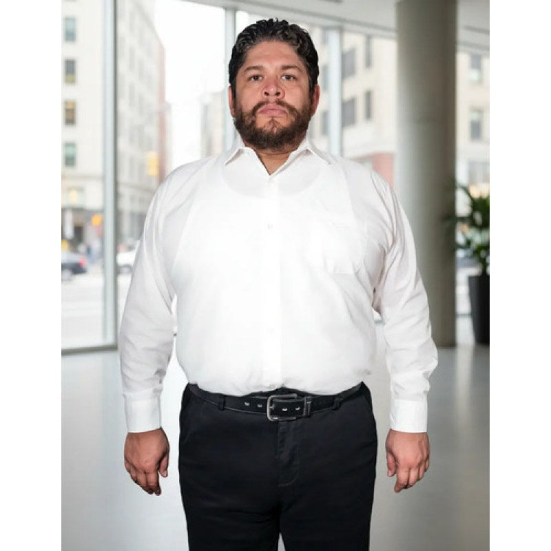 Camisa Vestir De Adulto Blanca Tallas Extras 52, 54 Y 56 #mlpos_2 | Color: Blanca - Rodolfo #color_blanca_-_rodolfo #sku_rvbl52 #sku_rvbl54 #sku_rvbl56