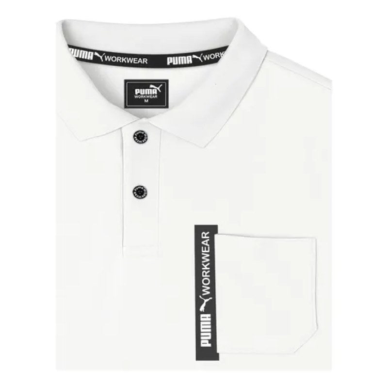 Playera Puma Workwear Tipo Polo Trabajo Durable Resistente #mlpos_12 #mlitem_MLM6174174098 | Color: Blanca | Talla: M #color_blanca #sku_pu-30-1470-bl-m
