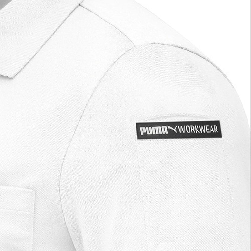 Playera Puma Workwear Tipo Polo Trabajo Durable Resistente #mlpos_13 #mlitem_MLM6174174098 | Color: Blanca | Talla: M #color_blanca #sku_pu-30-1470-bl-m