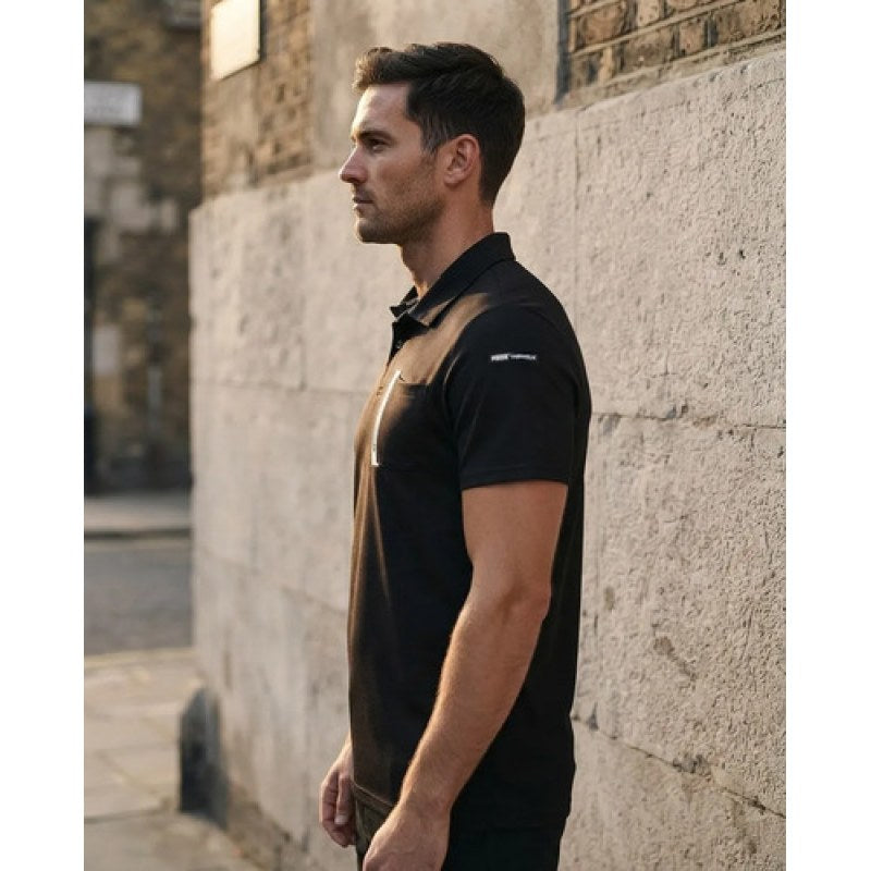 Playera Puma Workwear Tipo Polo Trabajo Durable Resistente #mlpos_16 #mlitem_MLM6174174100 | Color: Negra | Talla: M #color_negra #sku_pu-30-1450-ne-m