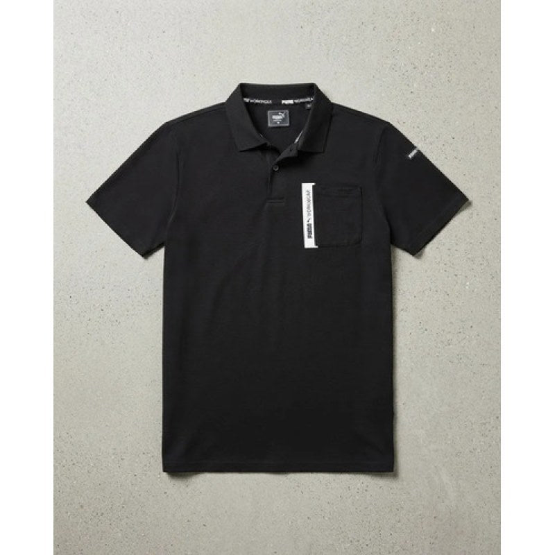Playera Puma Workwear Tipo Polo Trabajo Durable Resistente #mlpos_17 #mlitem_MLM6174174100 | Color: Negra | Talla: M #color_negra #sku_pu-30-1450-ne-m