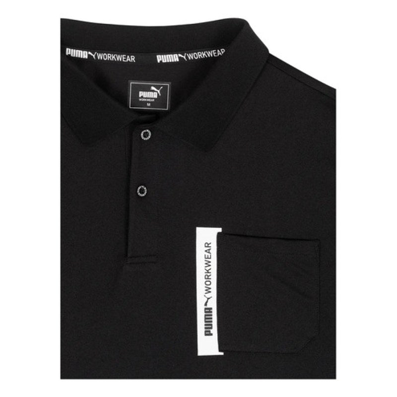 Playera Puma Workwear Tipo Polo Trabajo Durable Resistente #mlpos_20 #mlitem_MLM6174174100 | Color: Negra | Talla: M #color_negra #sku_pu-30-1450-ne-m