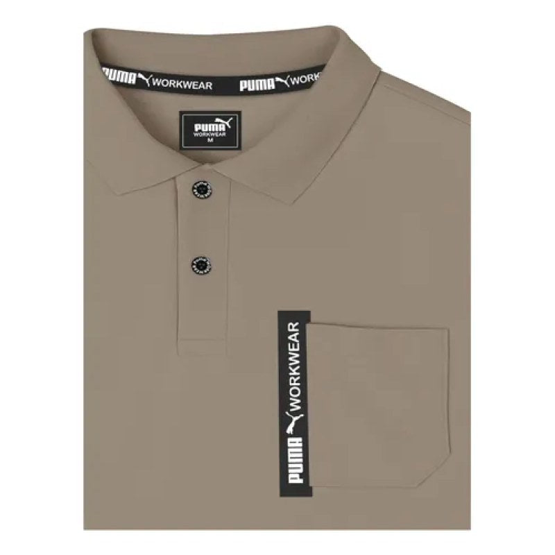 Playera Puma Workwear Tipo Polo Trabajo Durable Resistente #mlpos_5 #mlitem_MLM6174174096 | Color: Arena | Talla: M #color_arena #sku_pu-30-1480-ar-m