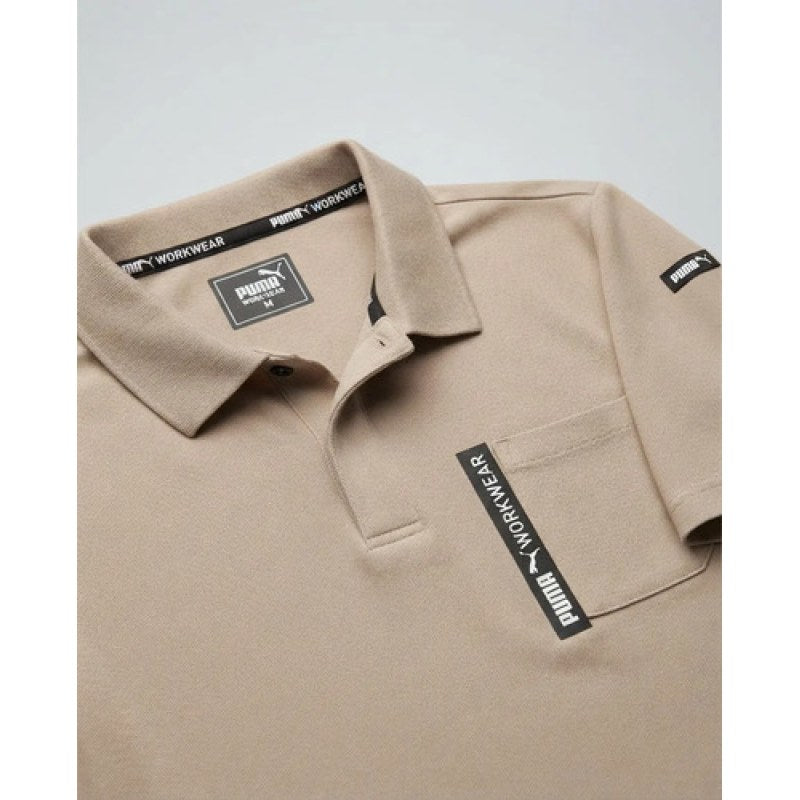 Playera Puma Workwear Tipo Polo Trabajo Durable Resistente #mlpos_7 #mlitem_MLM6174174096 | Color: Arena | Talla: M #color_arena #sku_pu-30-1480-ar-m