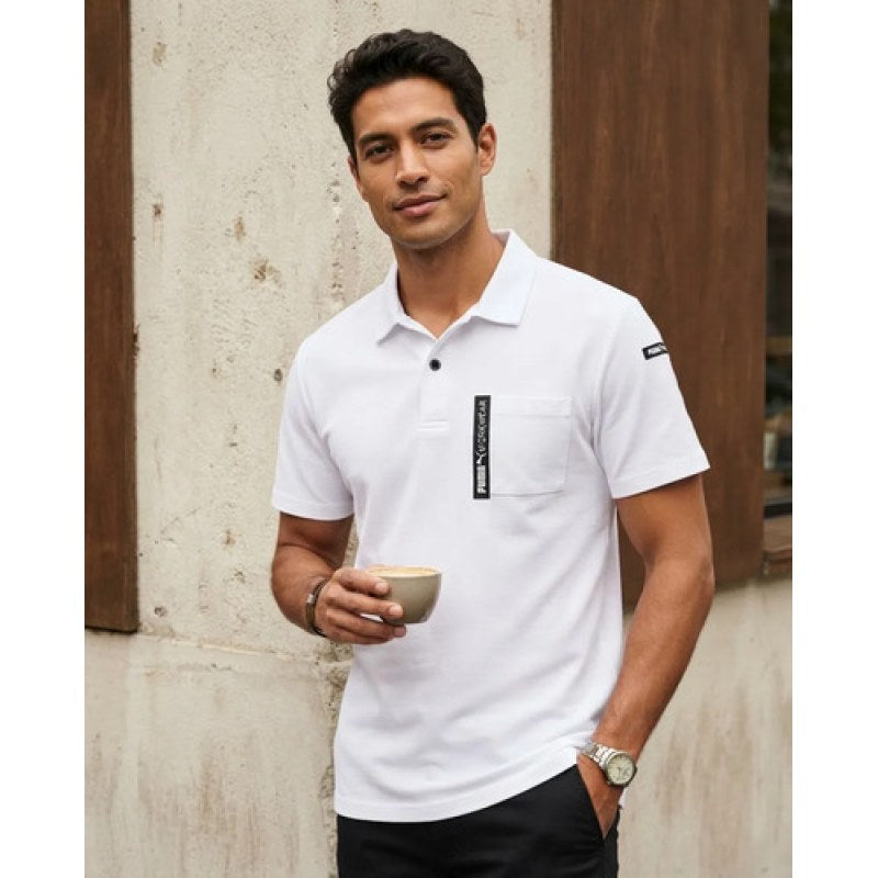 Playera Puma Workwear Tipo Polo Trabajo Durable Resistente #mlpos_9 #mlitem_MLM6174174098 | Color: Blanca | Talla: M #color_blanca #sku_pu-30-1470-bl-m