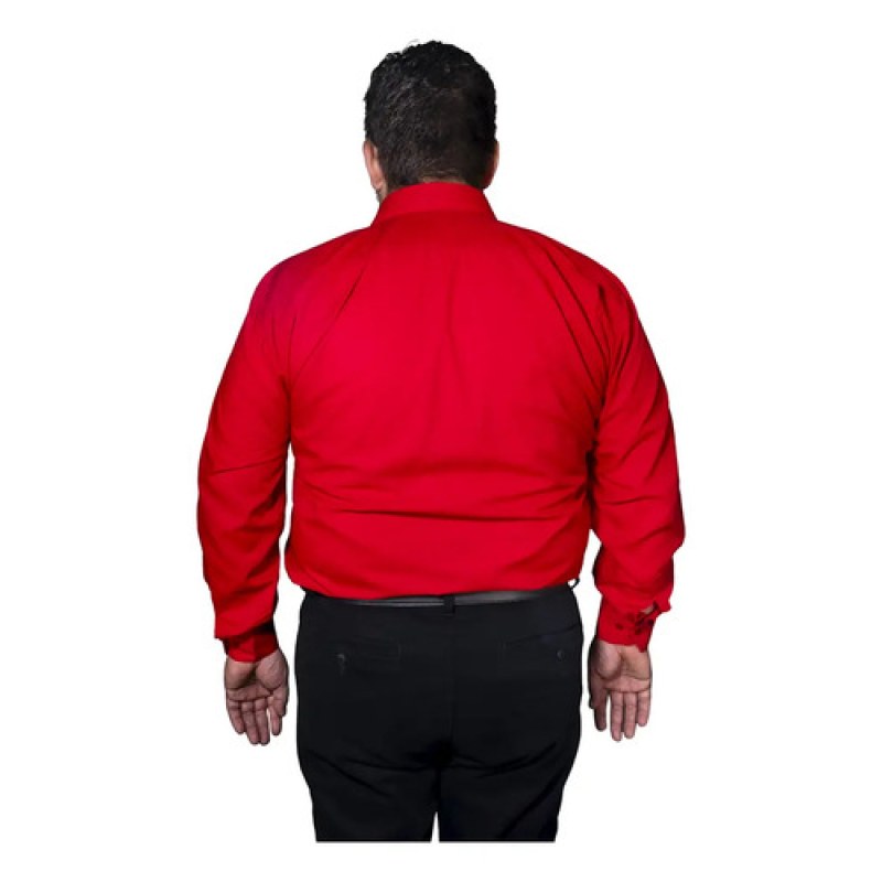 Camisa Vestir Para Adulto Roja Tallas Extras 52, 54 Y 56 #mlpos_6 | Color: Roja - Rodolfo #color_roja_-_rodolfo #sku_rvrj52 #sku_rvrj54 #sku_rvrj56