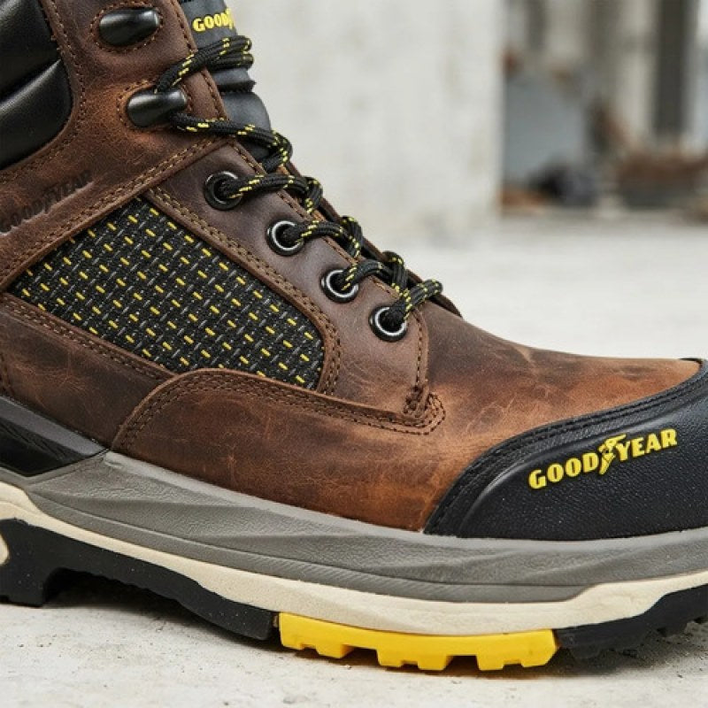 Bota Goodyear Gy-261 Gravix Casquillo Dieléctrica Durable #mlpos_2 #mlitem_MLM6412771776 | Color: Camel | Talla: 27 MX #color_camel #sku_gy261cm25 #sku_gy261cm26 #sku_gy261cm27 #sku_gy261cm28 #sku_gy261cm29 #sku_gy261cm30
