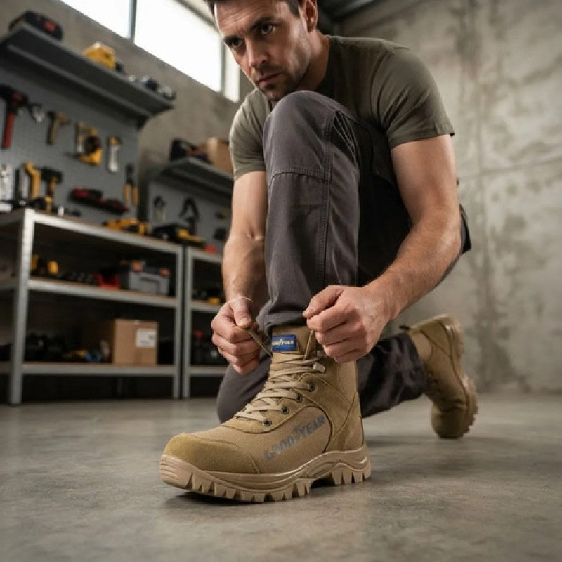 Bota Goodyear Gy-111 Reliant Durable Ocupacional Casual #mlpos_1 #mlitem_MLM6412766990 | Color: Arena | Talla: 30 MX #color_arena #sku_gy111ar25 #sku_gy111ar27 #sku_gy111ar28 #sku_gy111ar30