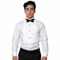 Camisa Zanely Smoking Cuello De Paloma Para Mancuernillas #mlpos_3 | Color: Blanca #color_blanca #sku_znplm34 #sku_znplm36 #sku_znplm38 #sku_znplm40 #sku_znplm42