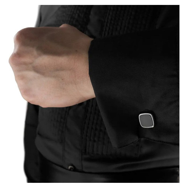 Camisa Zanely Smoking Cuello De Paloma Para Mancuernillas #mlpos_5 | Color: Negra #color_negra #sku_znplmng34 #sku_znplmng36 #sku_znplmng38 #sku_znplmng40 #sku_znplmng42