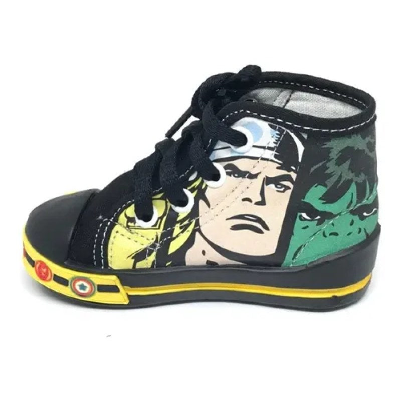 Tenis Avengers Vengadores Capitan America Iron Man Hulk Thor #mlpos_5 | Color: Yamir - Negro #color_yamir_-_negro #sku_yamir-13