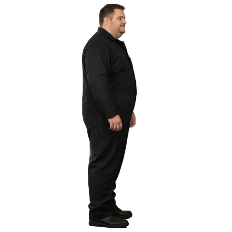Overol Industrial Gabardina Negro 100% Algodón Tallas Extras #mlpos_2 | Color: Negro #color_negro #sku_ovng46 #sku_ovng48 #sku_ovng50