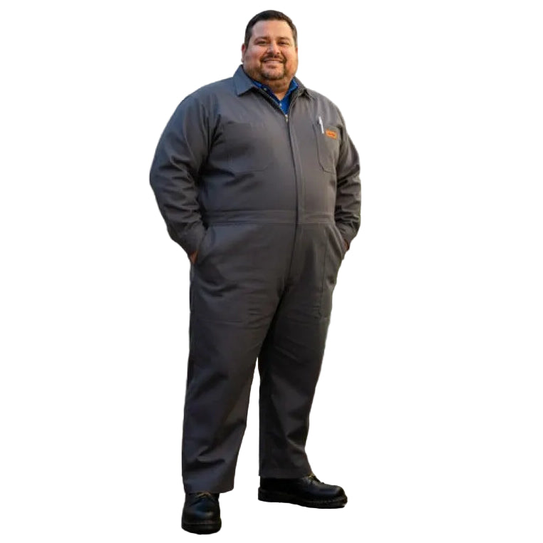 Overol Industrial Gabardina Gris Oxford 100% Algodón Extras #mlpos_1 | Color: Gris Oxford #color_gris_oxford #sku_ovgr46 #sku_ovgr48 #sku_ovgr50