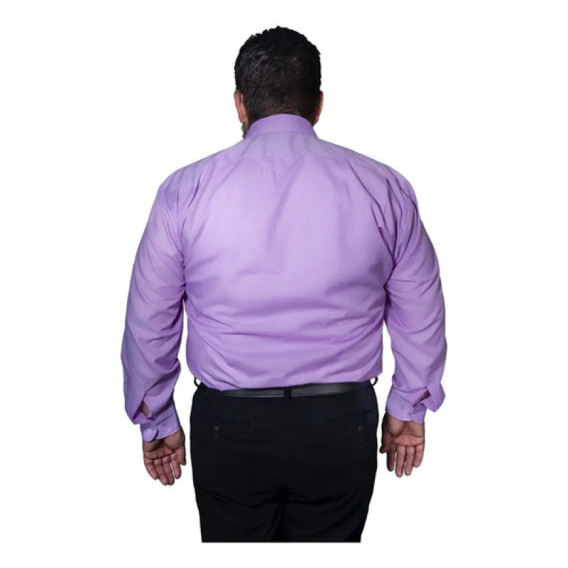 Camisa De Vestir Para Adulto Lila Tallas Extras 52 A 56 #mlpos_7 | Color: Lila - Zanely #color_lila_-_zanely #sku_znll52 #sku_znll54 #sku_znll56