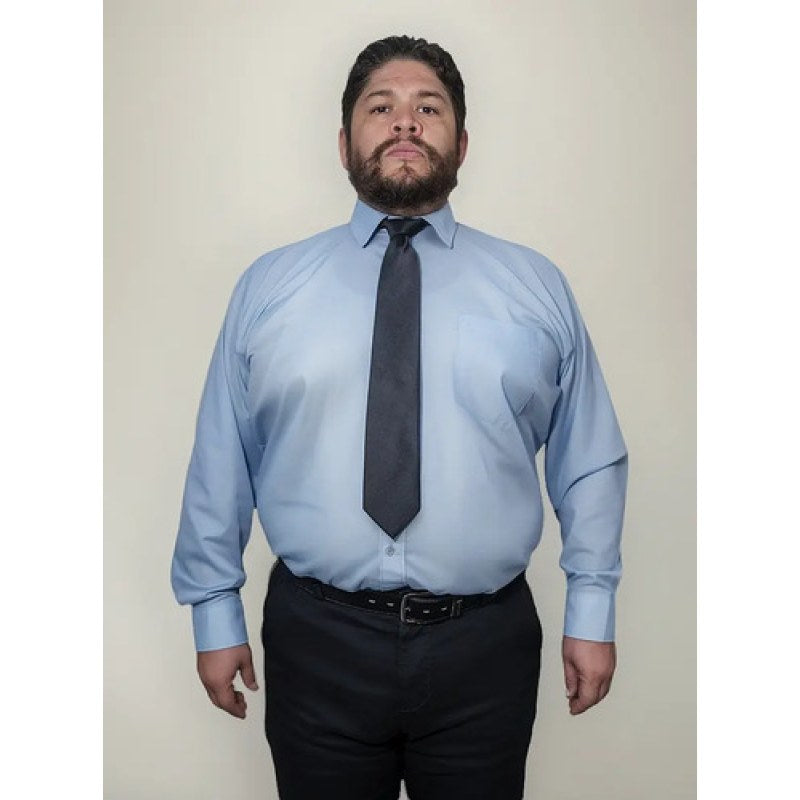 Camisa Vestir De Adulto Azul Cielo Talla Extras 52 A 56 #mlpos_6 | Color: Azul cielo - Rodolfo #color_azul_cielo_-_rodolfo #sku_rvcl52 #sku_rvcl54 #sku_rvcl56