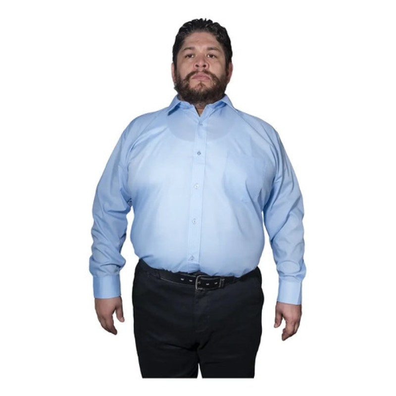Camisa Vestir De Adulto Azul Cielo Talla Extras 52 A 56 #mlpos_8 | Color: Azul cielo - Rodolfo #color_azul_cielo_-_rodolfo #sku_rvcl52 #sku_rvcl54 #sku_rvcl56
