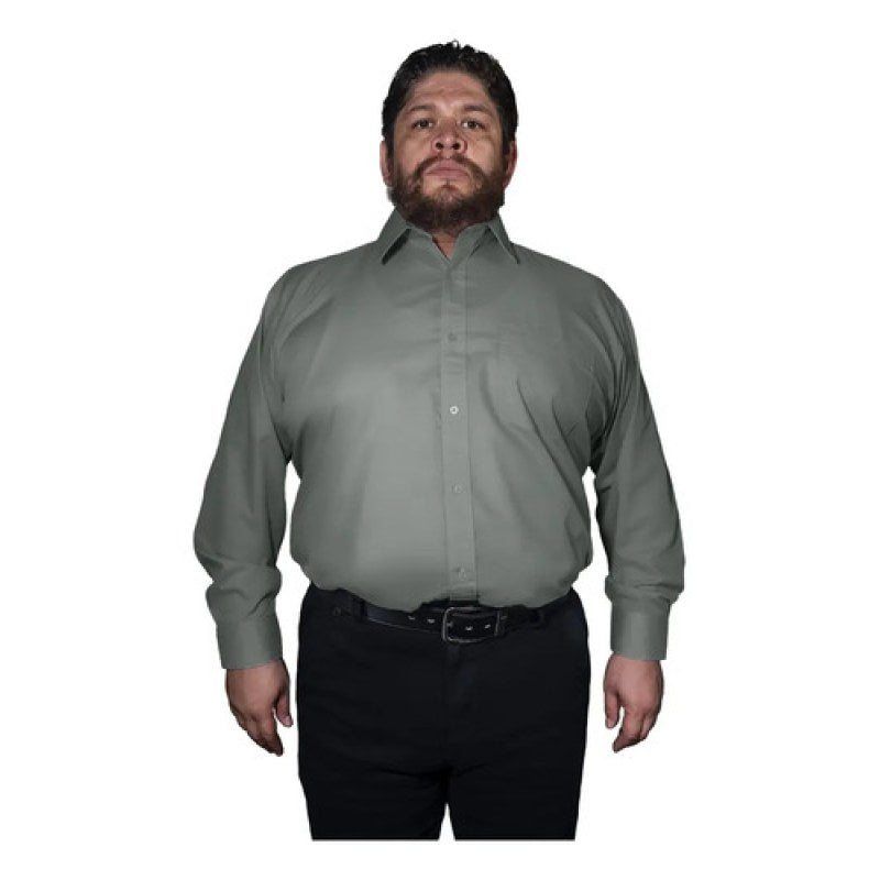 Camisa Vestir Adulto Gris Obscuro Oxford Talla Extra 52 A 56 #mlpos_2 | Color: Gris Oxford - Rodolfo #color_gris_oxford_-_rodolfo #sku_rvox52 #sku_rvox54 #sku_rvox56