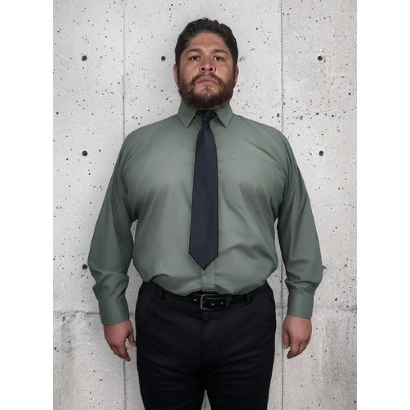 Camisa Vestir Adulto Gris Obscuro Oxford Talla Extra 52 A 56 #mlpos_7 | Color: Gris Oxford - Rodolfo #color_gris_oxford_-_rodolfo #sku_rvox52 #sku_rvox54 #sku_rvox56
